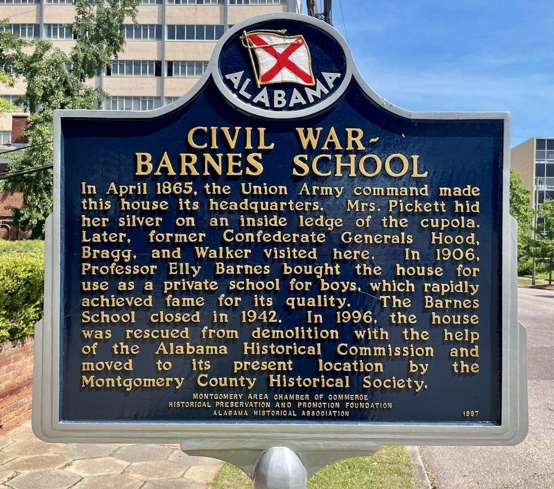 Civil War - Barnes School Marker image. Click for full size.