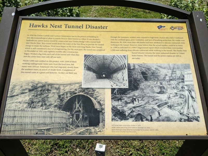 Hawk's Nest Tunnel Disaster Marker image. Click for full size.