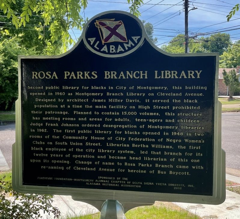 Rosa Parks Branch Library Marker image. Click for full size.