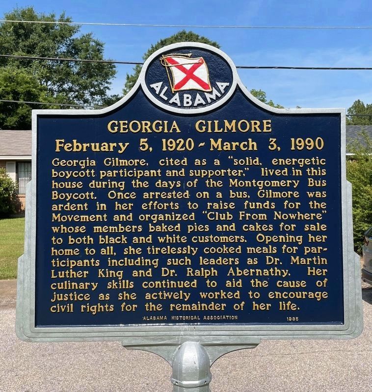 Georgia Gilmore Marker image. Click for full size.