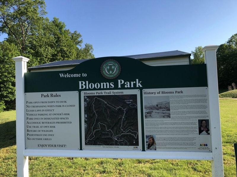Welcome to Blooms Park Marker image. Click for full size.