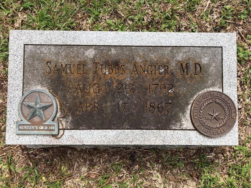 Samuel Tubbs Angier Gravestone. Click for full size. Samuel Tubbs Angier Gravestone image. Click for full size.