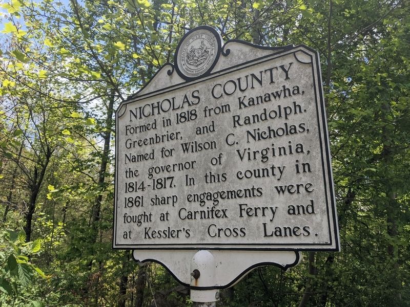 Nicholas County Marker image. Click for full size.