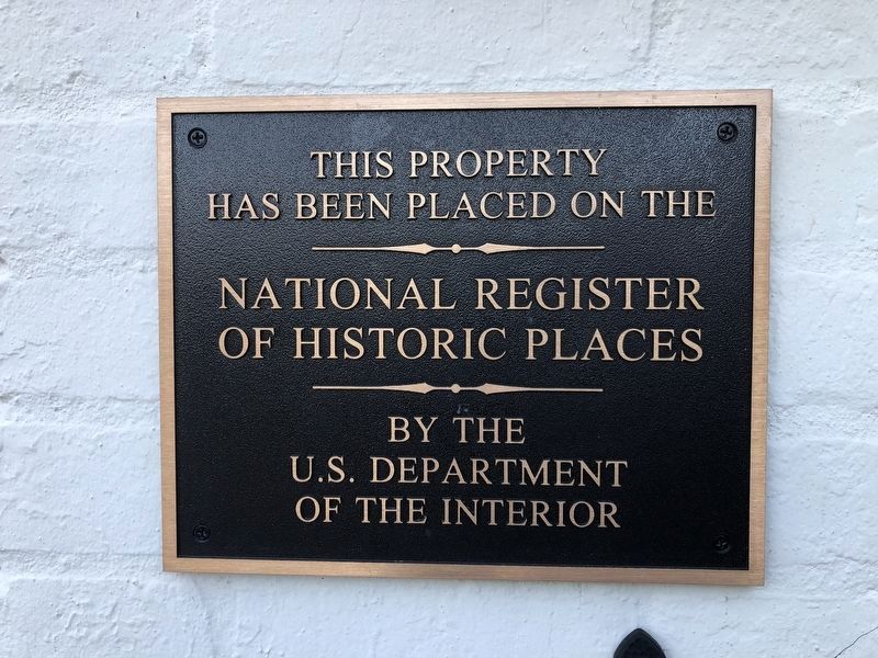 National Register of Historic Places plaque on the building. Click for full size. National Register of Historic Places plaque on the building image. Click for full size.