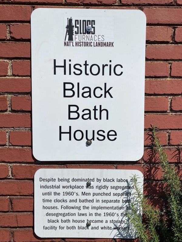 Historic Black Bath House Marker. Click for full size. Historic Black Bath House Marker image. Click for full size.