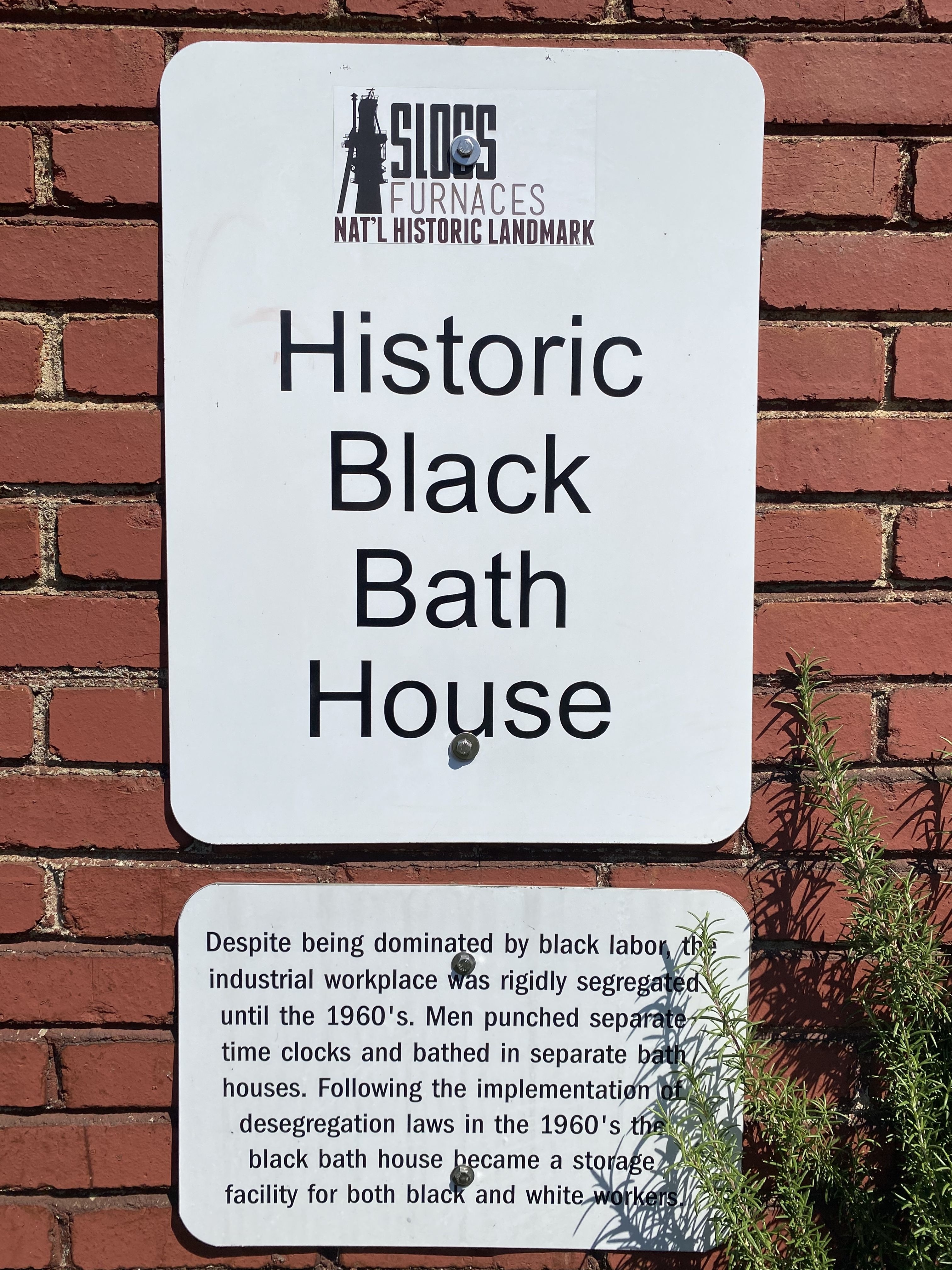 Historic Black Bath House Marker