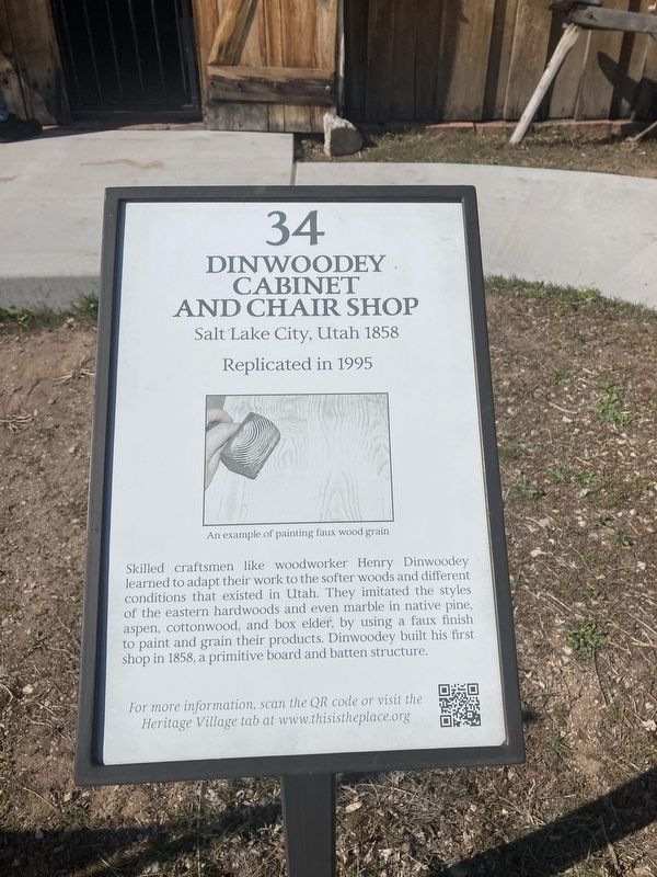 Dinwoodey Cabinet and Chair Shop Marker image. Click for full size.