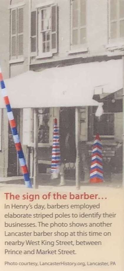 The sign of the barber...
