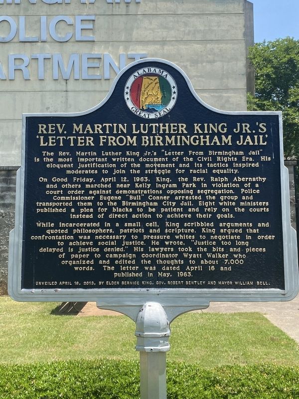 Rev. Martin Luther King Jr.’s ‘Letter From Birmingham Jail’ Marker image. Click for full size.