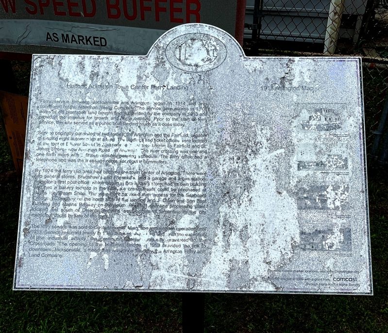 Historic Arlington Town Center Ferry Landing Marker. Click for full size. Historic Arlington Town Center Ferry Landing Marker image. Click for full size.