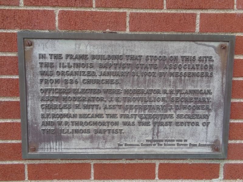 Illinois Baptist State Association Marker image. Click for full size.