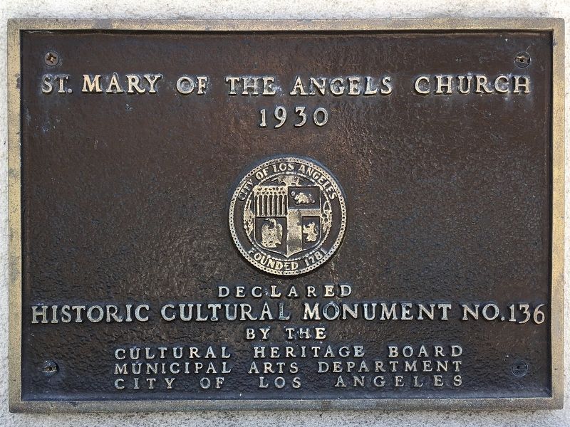St Mary of the Angels Church Marker image. Click for full size.