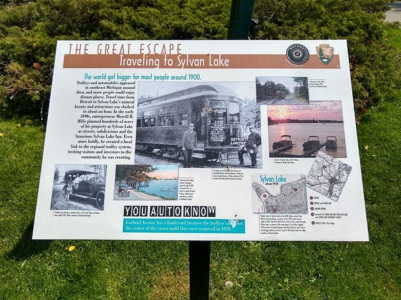 The Great Escape: Traveling to Sylvan Lake Marker image. Click for full size.