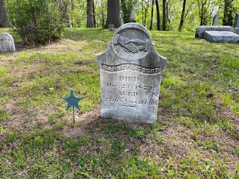 Barney Letogot, Civil War veteran, mentioned on the marker. image. Click for full size.