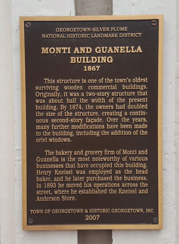 Monti and Guanella Building, 1867 Marker image. Click for full size.