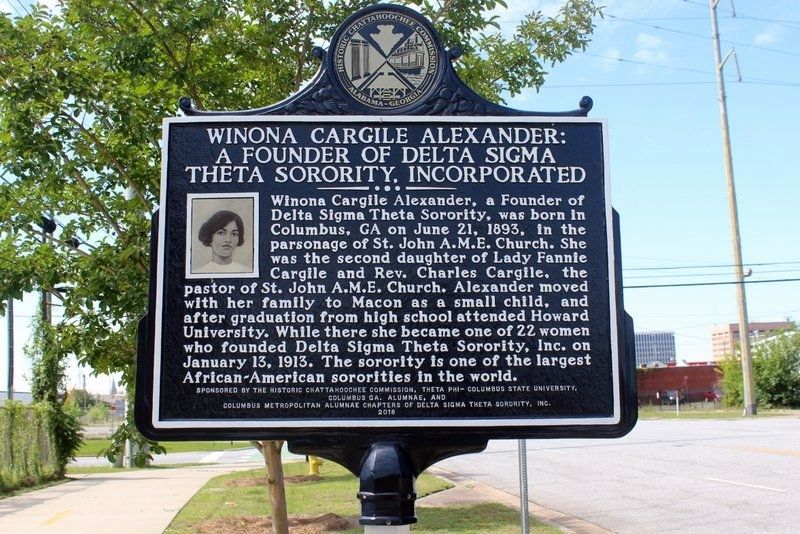 Winona Cargile Alexander: A Founder of Delta Sigma Theta Sorority, Incorporated Marker image. Click for full size.