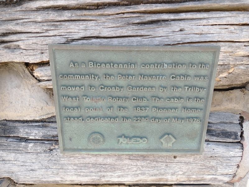 The Peter Navarre Cabin Marker image. Click for full size.