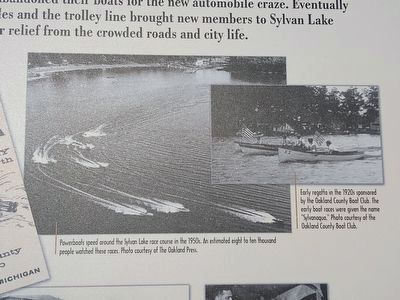 Oakland County Boat Club: Centennial 1912-2012 ... and Still Going Strong Marker — right images image. Click for full size.