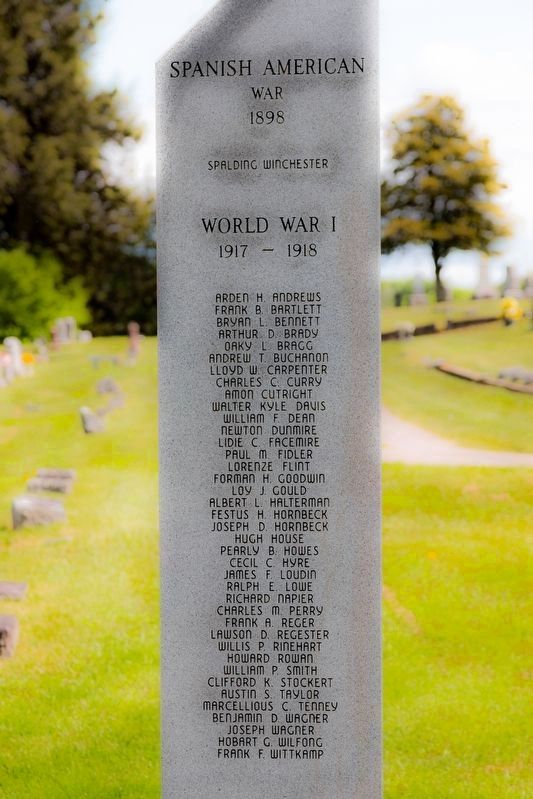 Spanish-American War and World War I Dead image. Click for full size.