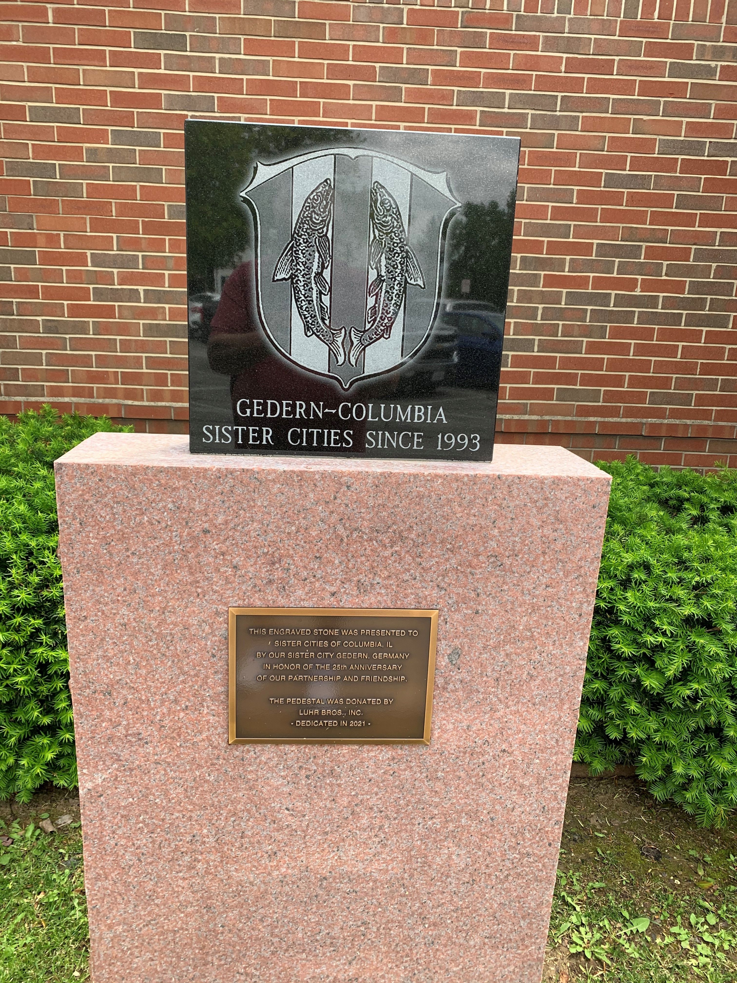 Gedern - Columbia Sister Cities since 1993 Marker