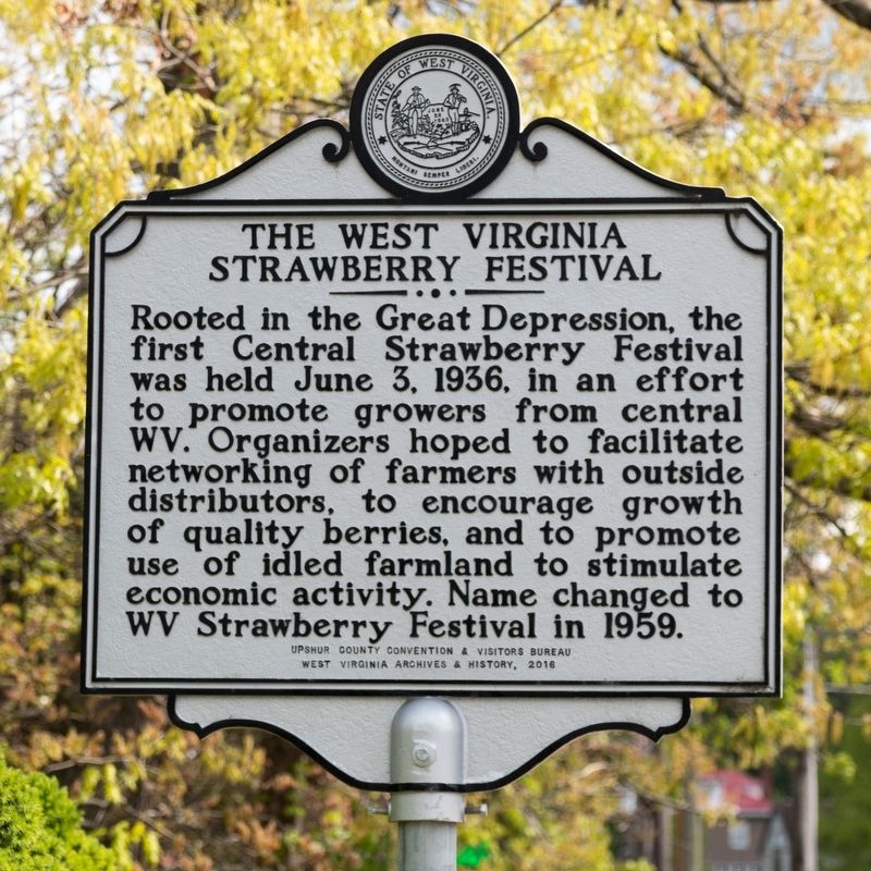 The West Virginia Strawberry Festival Marker image. Click for full size.