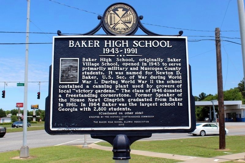 Baker High School Marker Side 1 image. Click for full size.