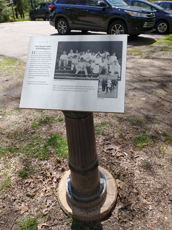 Clay Tennis Court / Staff Parking Lot Marker image. Click for full size.