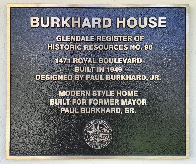 Burkhard House Marker image. Click for full size.