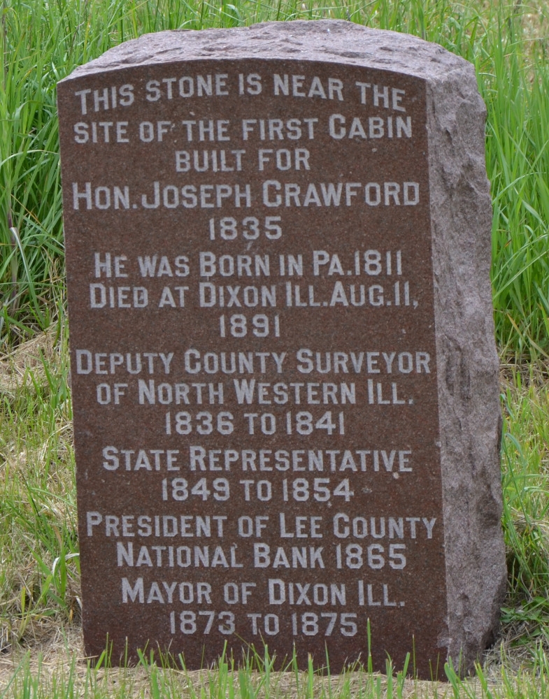 Site of the First Cabin Built for Hon. Joseph Crawford Marker