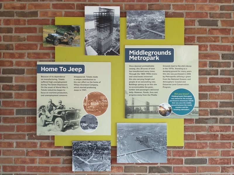 Home To Jeep / Middlegrounds Metropark Marker image. Click for full size.
