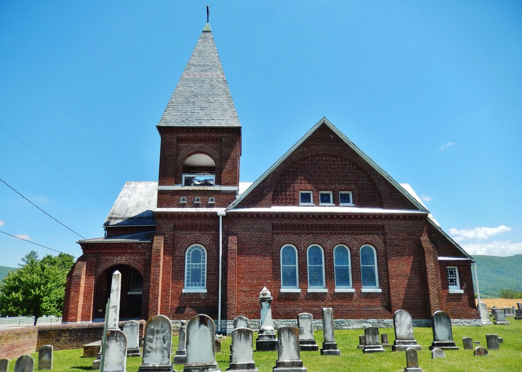 Emmanuel Lutheran Church and Cemetery (<i>west elevation</i>) image. Click for full size.