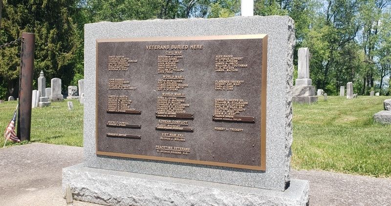 Veterans Buried Here Marker. Click for full size. Veterans Buried Here Marker image. Click for full size.