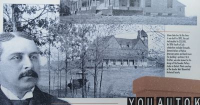 Sylvan Lake Inn: The Dream of Merrill B. Mills Marker  middle left image image. Click for full size.