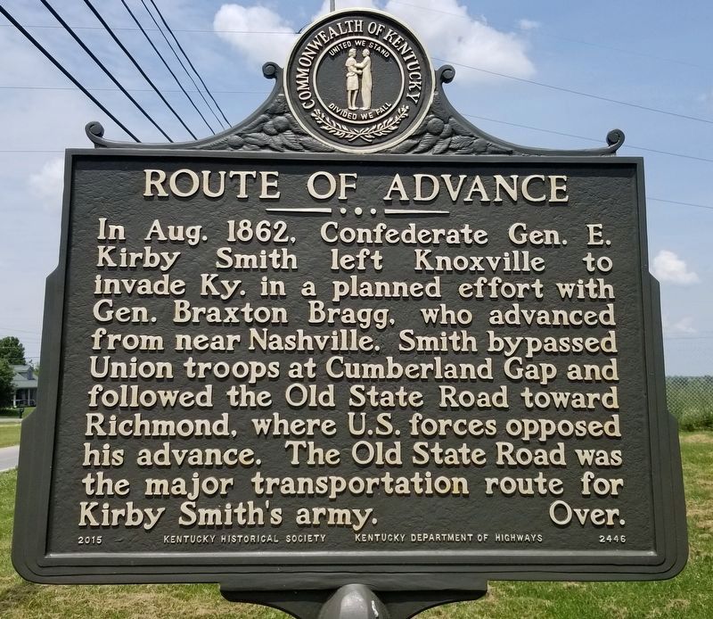 Route of Advance Marker. Click for full size. Route of Advance Marker image. Click for full size.