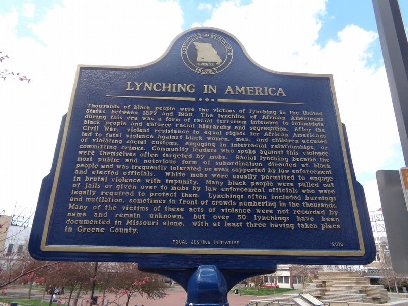 Lynching in America / The Lynchings of Horace B. Duncan, Fred Coker and William Allen Marker image. Click for full size.