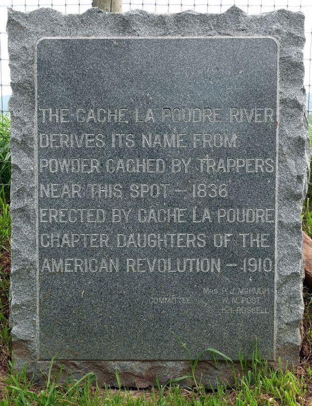 The Cache la Poudre Marker image. Click for full size.