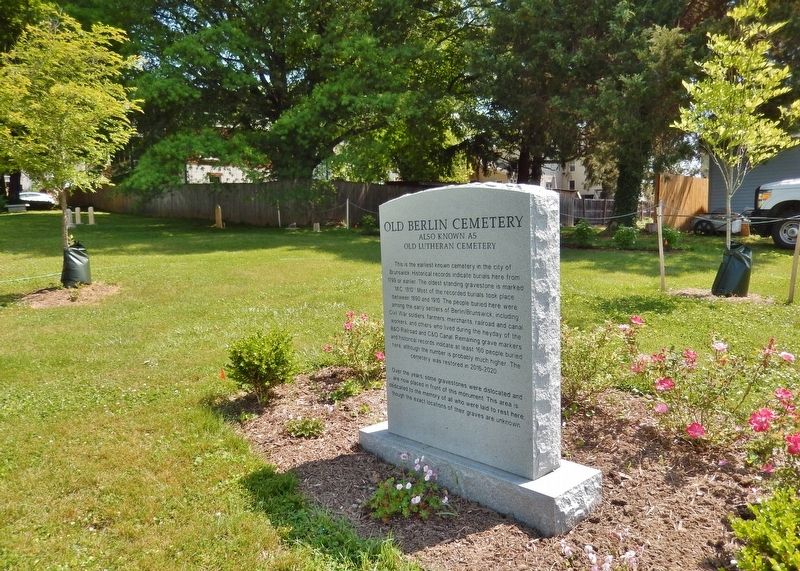 Old Berlin Cemetery Marker. Click for full size. Old Berlin Cemetery Marker image. Click for full size.