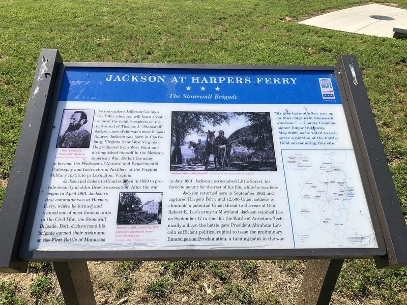 Jackson at Harpers Ferry Marker image. Click for full size.