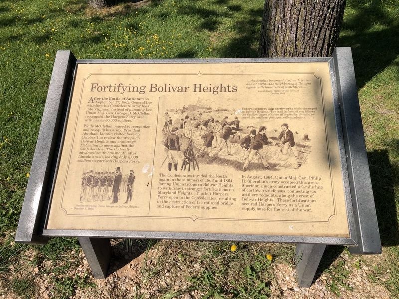 Fortifying Bolivar Heights Marker image. Click for full size.