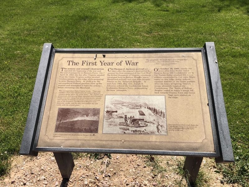 The First Year of War Marker image. Click for full size.