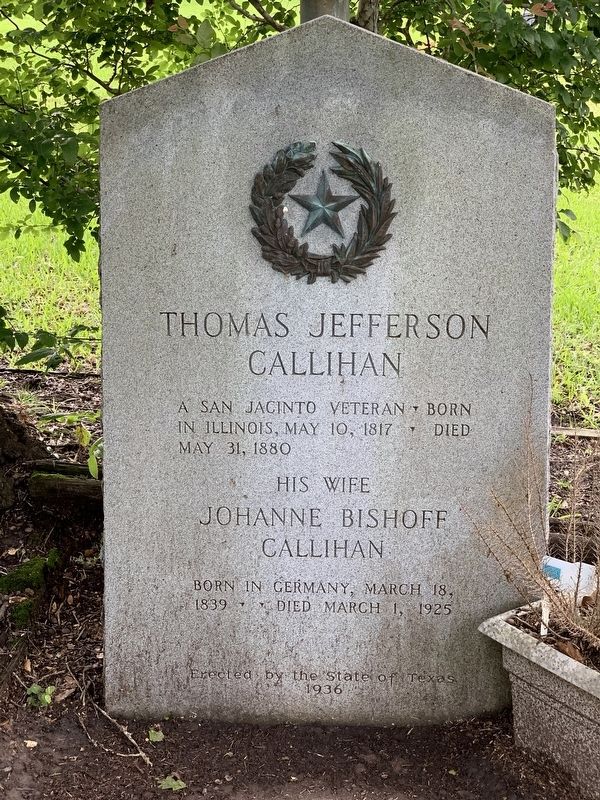 Thomas Jefferson Callihan Marker image. Click for full size.