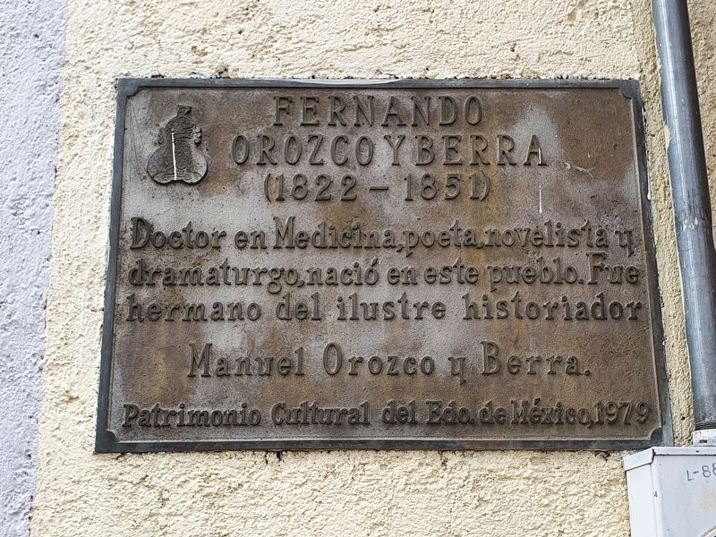 Fernando Orozco y Berra Marker image. Click for full size.
