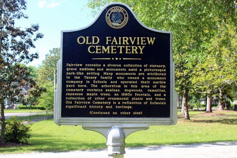 Old Fairview Cemetery Marker Side 1 image. Click for full size.