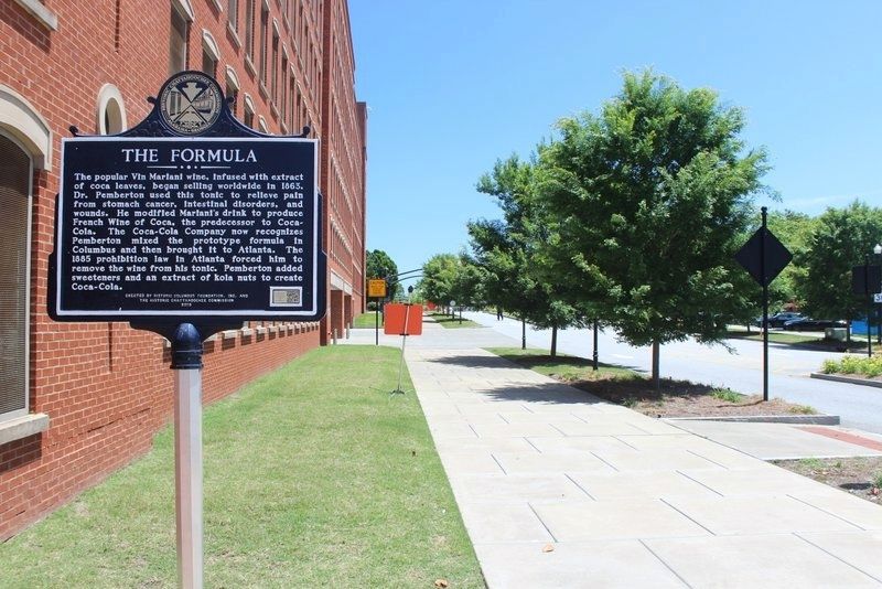 J.S. Pemberton & the Confederacy/The Formula Marker looking east image. Click for full size.