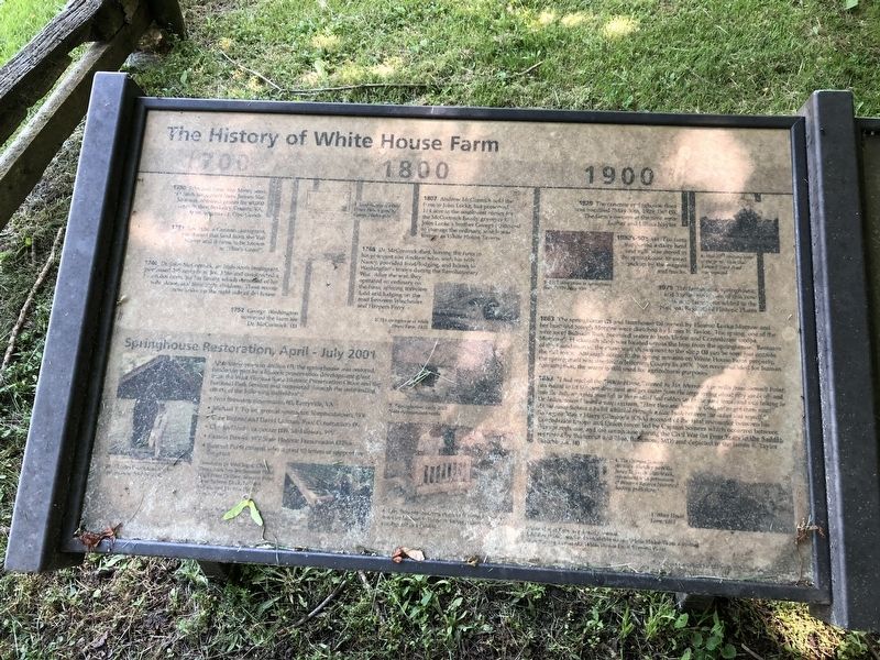 The History of White House Farm Marker image. Click for full size.