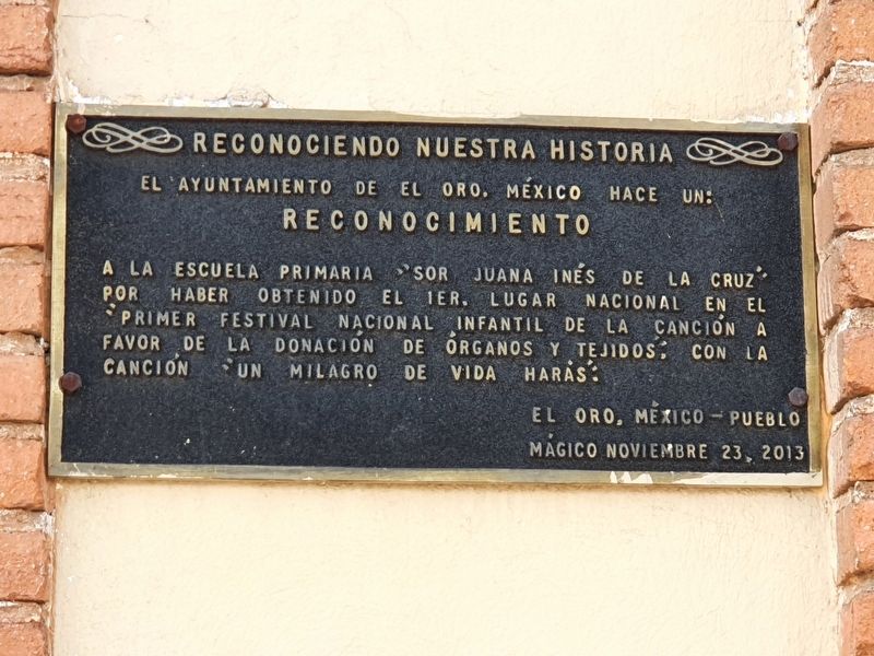 "Sor Juana Inés de la Cruz" Primary School Marker. Click for full size. "Sor Juana Inés de la Cruz" Primary School Marker image. Click for full size.