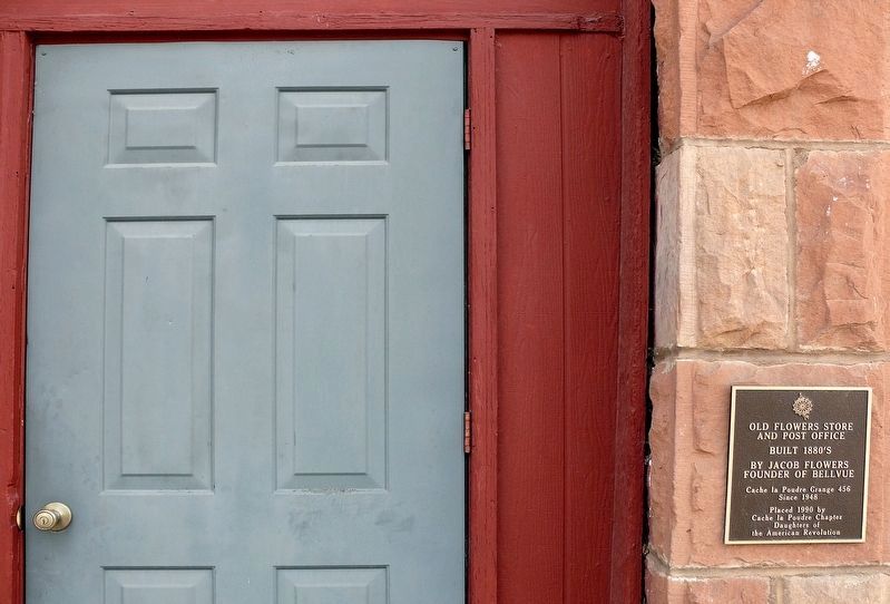 Old Flowers Store and Post Office Marker next to entrance image. Click for full size.