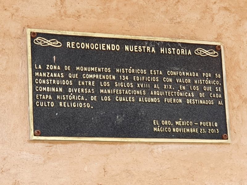 El Oro Historical Monuments Area Marker image. Click for full size.