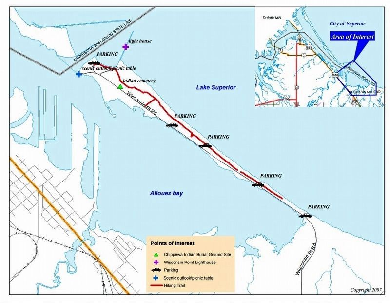 Wisconsin Point Trail Map image. Click for more information.