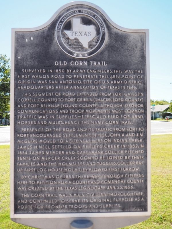 Old Corn Trail Marker. Click for full size. Old Corn Trail Marker image. Click for full size.